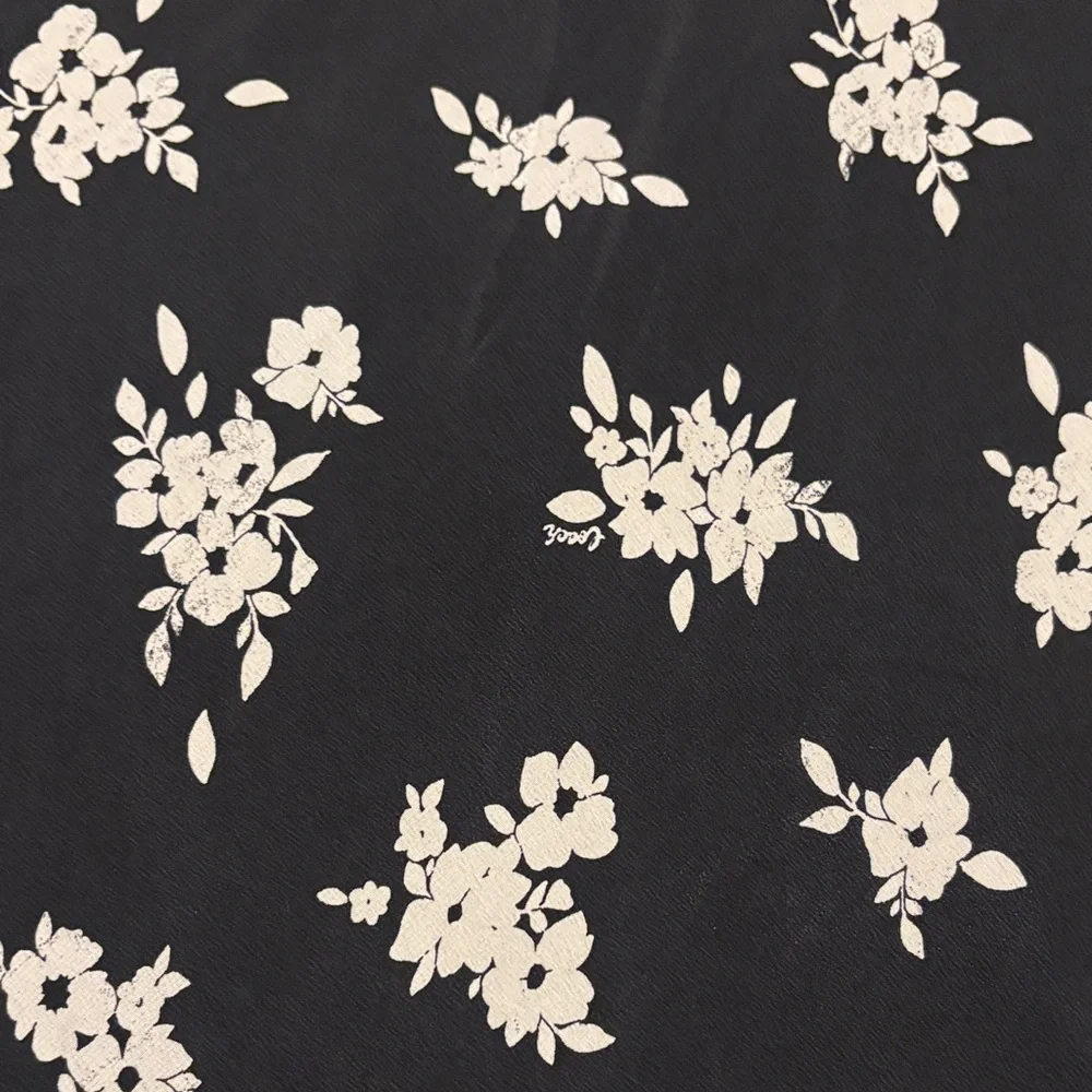 Coach Black Maxi Dress with White Floral Print - Picture 5 of 6